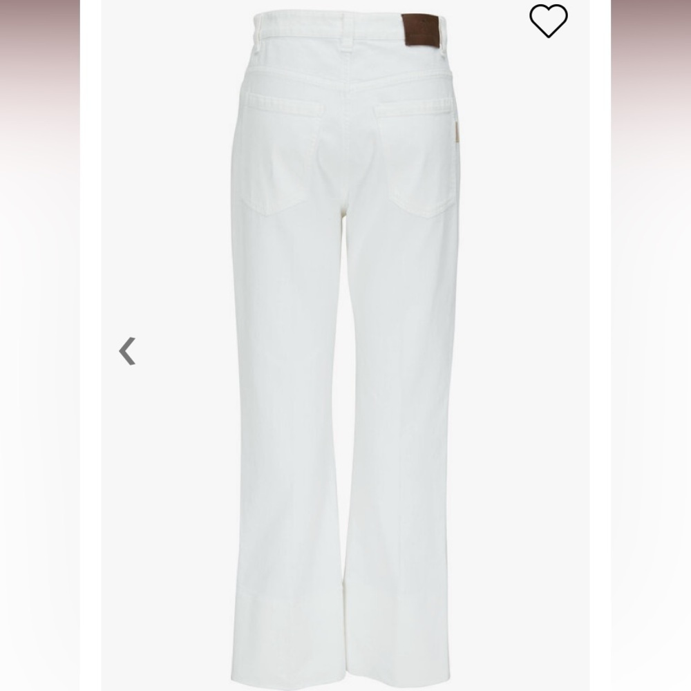 Brunello Cucinelli White Kick Flare Jeans Size 12 Italy